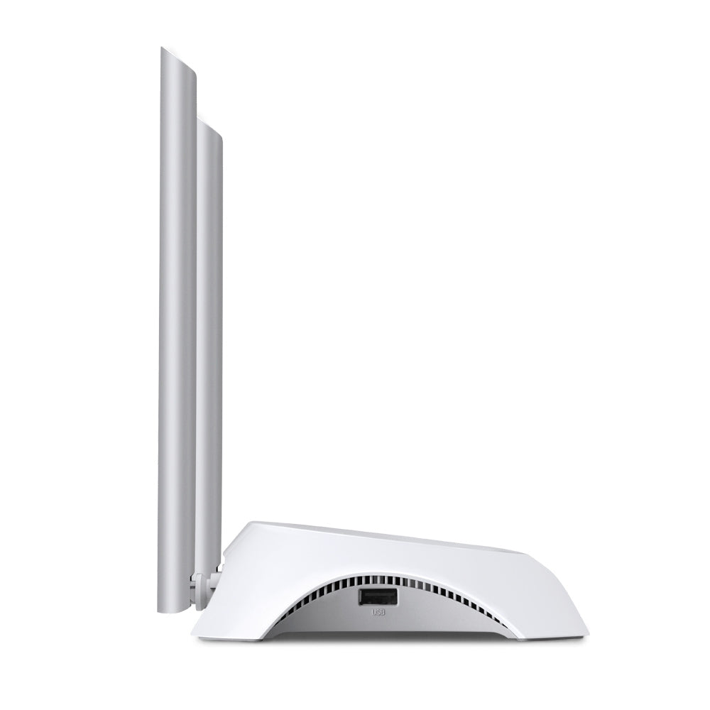 TP-Link TL-MR3420 router with antennas - official TP-Link product image