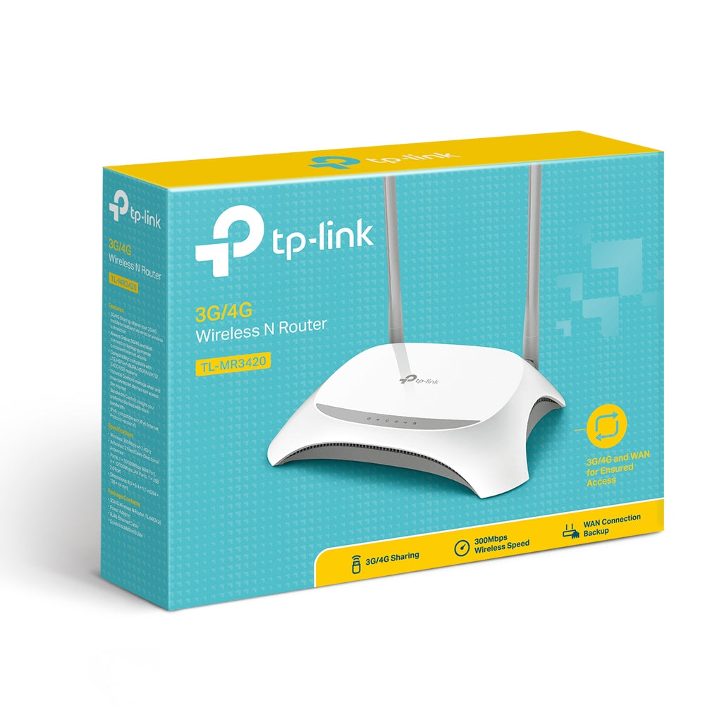 TP-Link TL-MR3420 router top view - official TP-Link product image