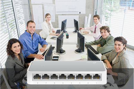 TP-Link TL-SF1008D plug-and-play easy-to-use graphic, official TP-Link image