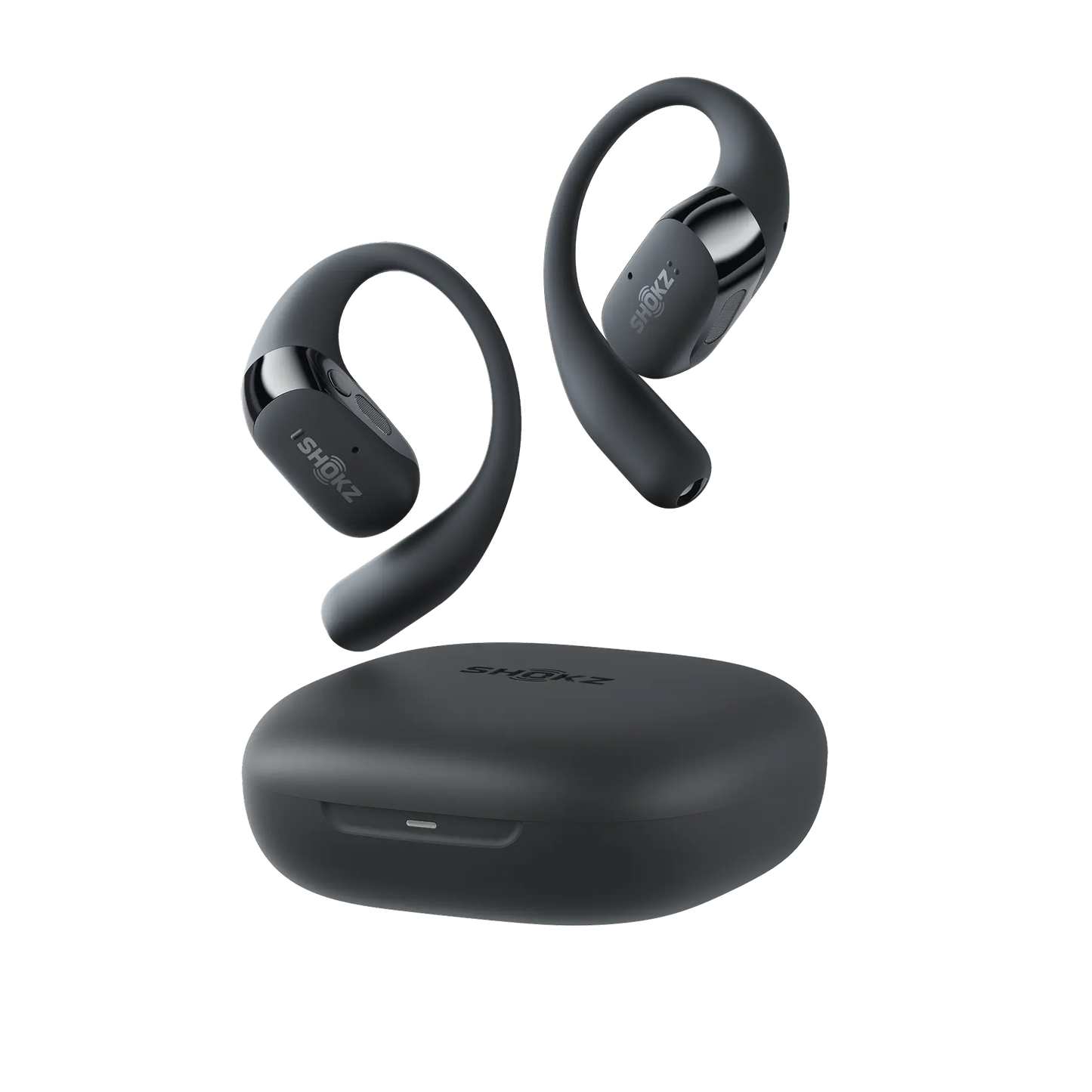 Shokz OpenFit 2+ in Black - side angle detail