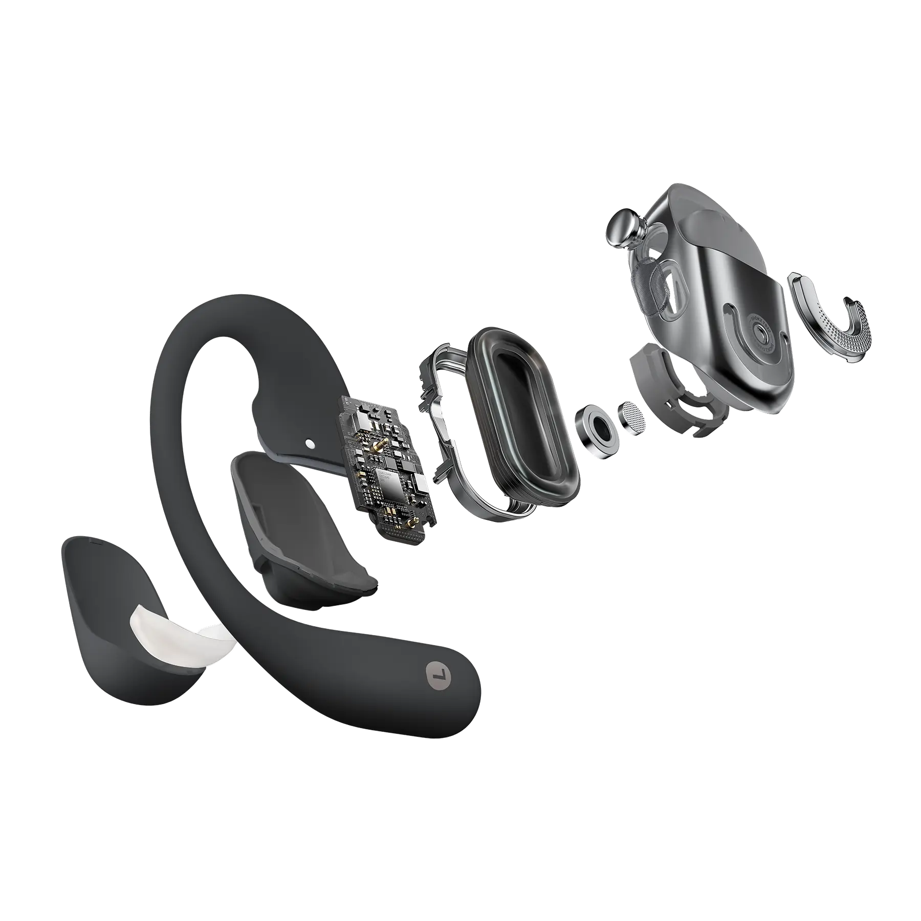 Shokz OpenFit 2+ in Black - earbud with charging case