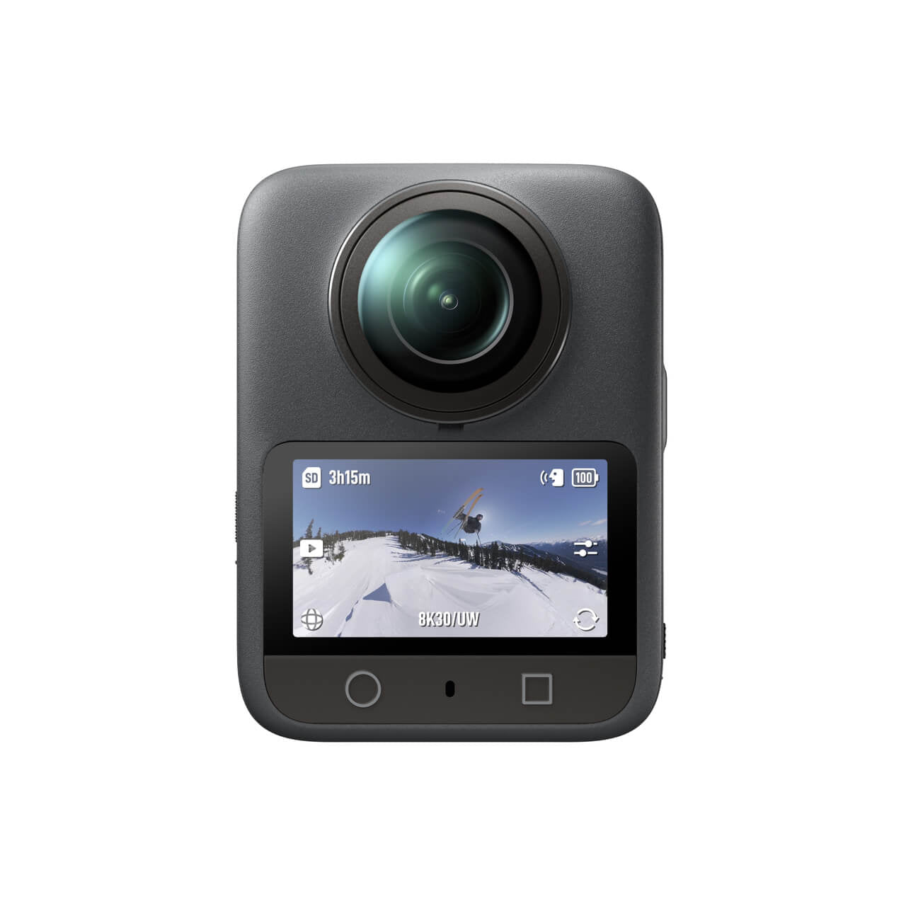 DJI Osmo 360 mounted on invisible selfie stick
