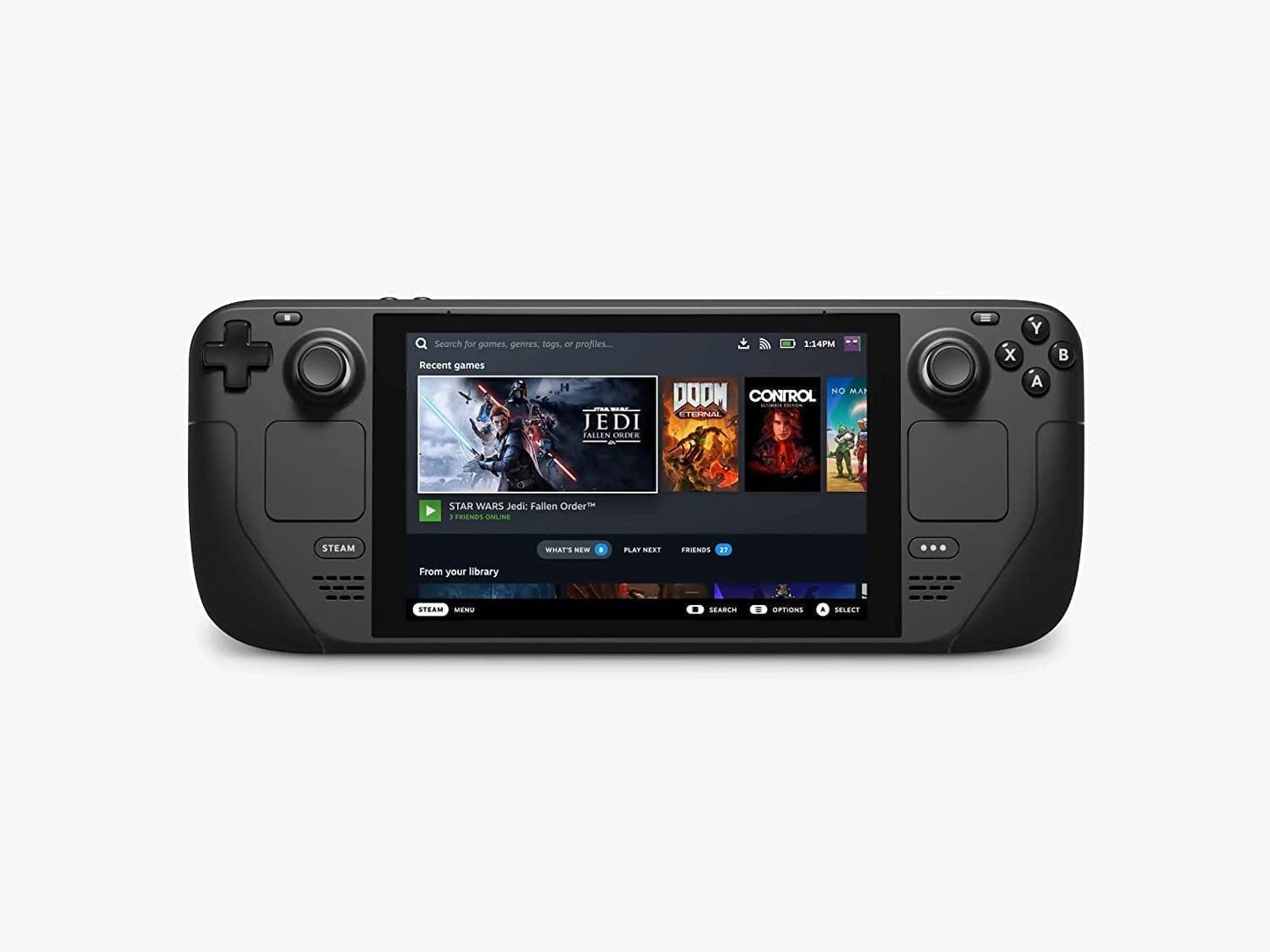 Valve Steam Deck OLED 512GB front view — available in Kenya at Trewrld KES 95,000, M-Pesa & free Nairobi delivery