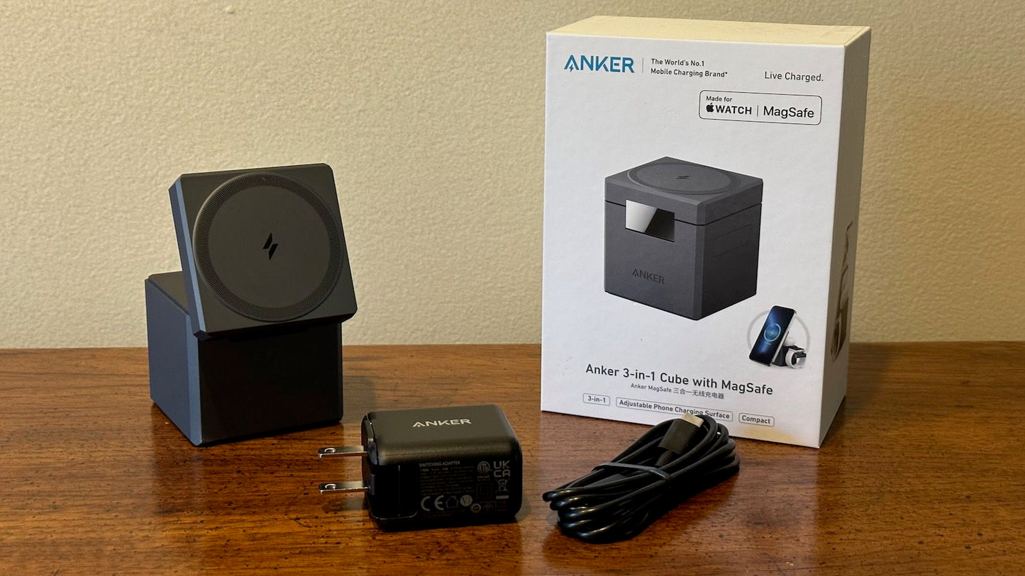 Anker 3-in-1 Cube with MagSafe side view — available in Kenya at Trewrld KES 14,000, M-Pesa & free Nairobi delivery
