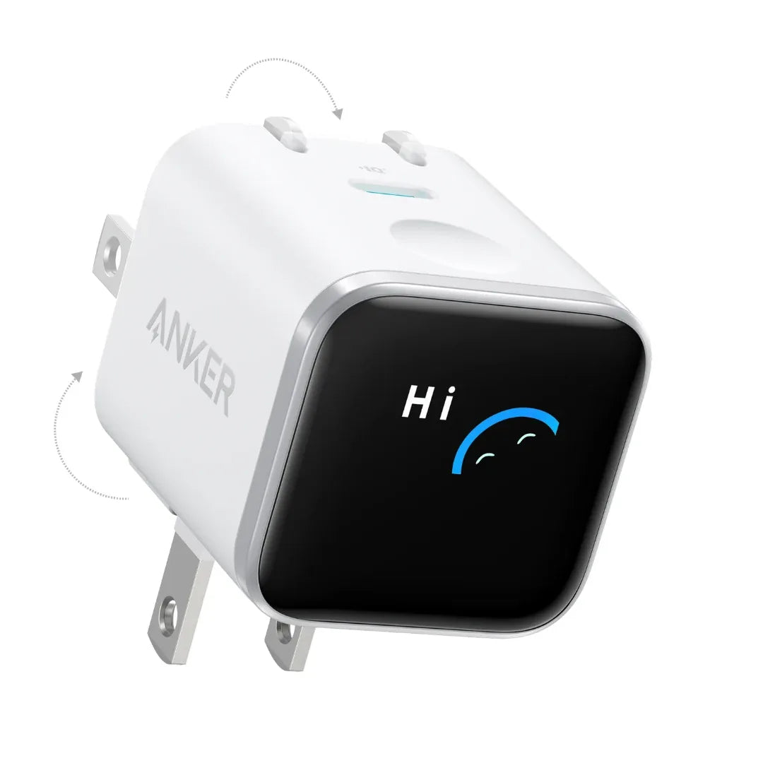 Anker Nano Charger 45W (Smart Display, 180° Foldable) side view — available in Kenya at Trewrld KES 7,500, M-Pesa & free Nai…