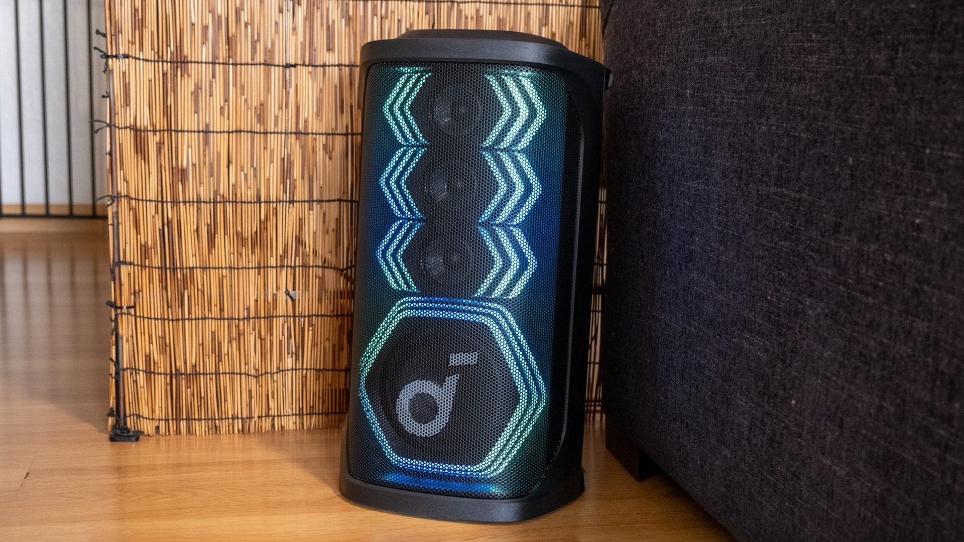 Anker Rave 3S Party Speaker with 2 Mic front view — available in Kenya at Trewrld KES 34,000, M-Pesa & free Nairobi delivery