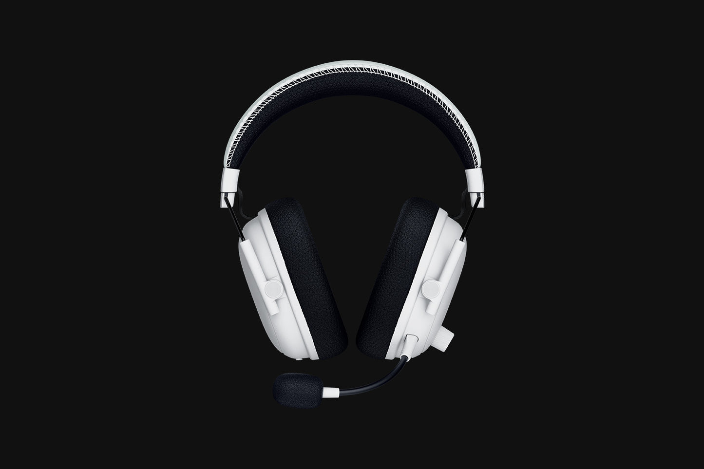 Razer BlackShark V3 Pro White Edition folded for portability