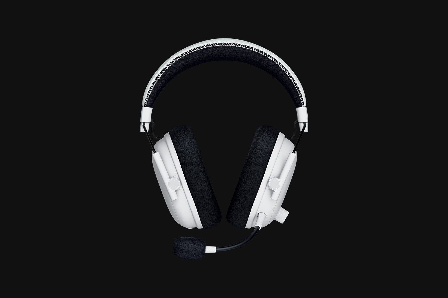 Razer BlackShark V3 Pro White Edition folded for portability