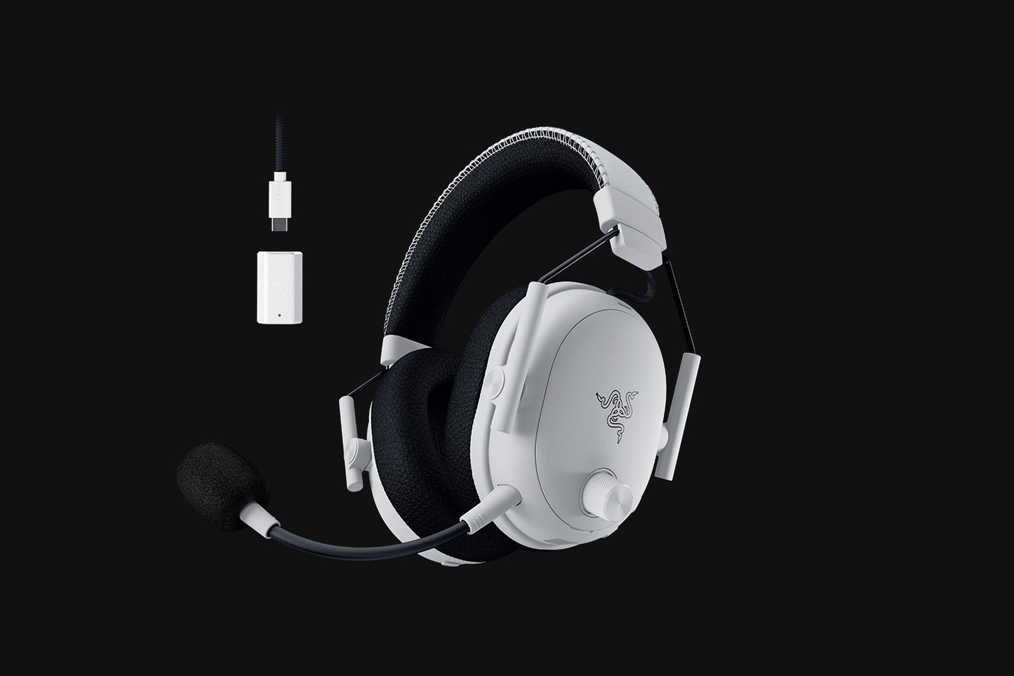 Razer BlackShark V3 Pro White Edition with USB wireless dongle