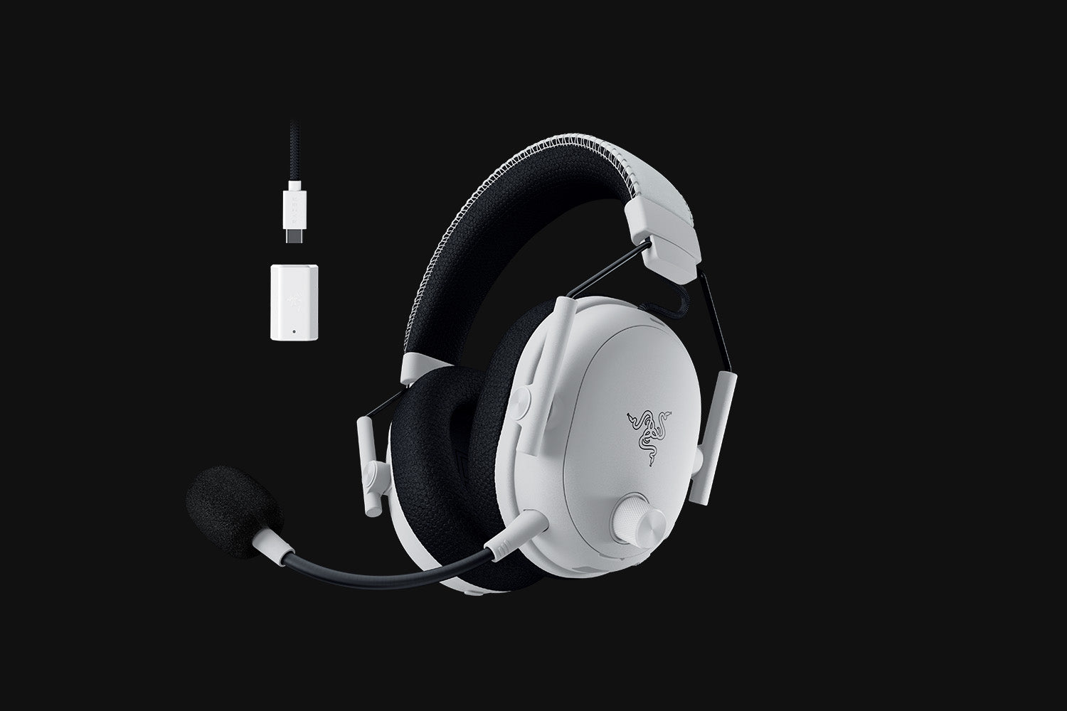 Razer BlackShark V3 Pro White Edition with USB wireless dongle