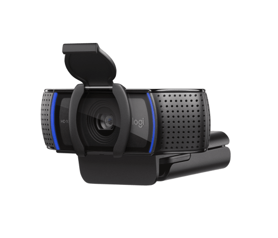 Logitech C920s Pro HD webcam side angle view