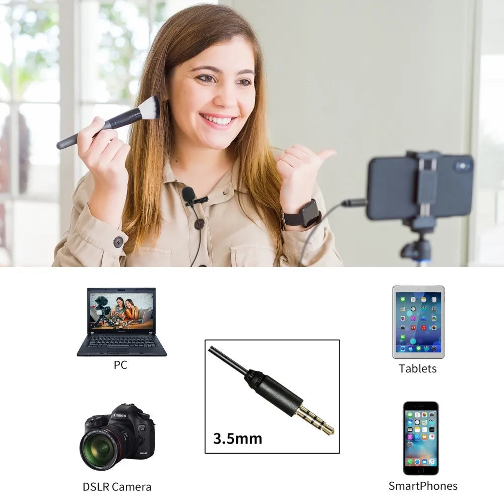BOYA BY-M1 microphone with 3.5mm plug and adapter