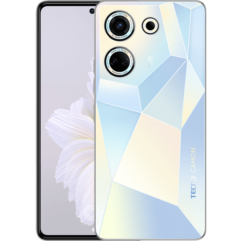 Tecno Camon 20 in Glacier Glow — official TECNO color variant