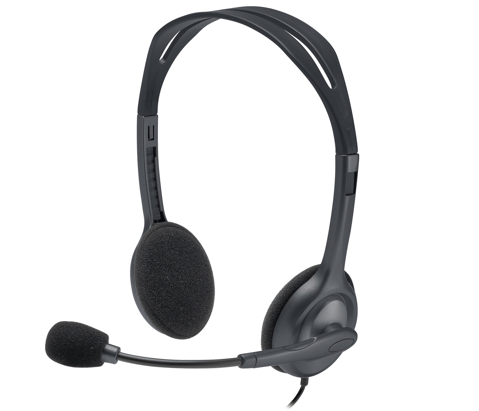 Logitech H111 Stereo Headset front view — available in Kenya at Trewrld KES 6,150, M-Pesa & free Nairobi delivery