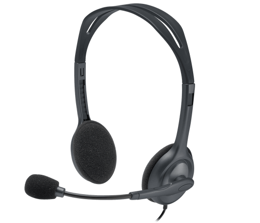 Logitech H111 Stereo Headset front view — available in Kenya at Trewrld KES 6,150, M-Pesa & free Nairobi delivery