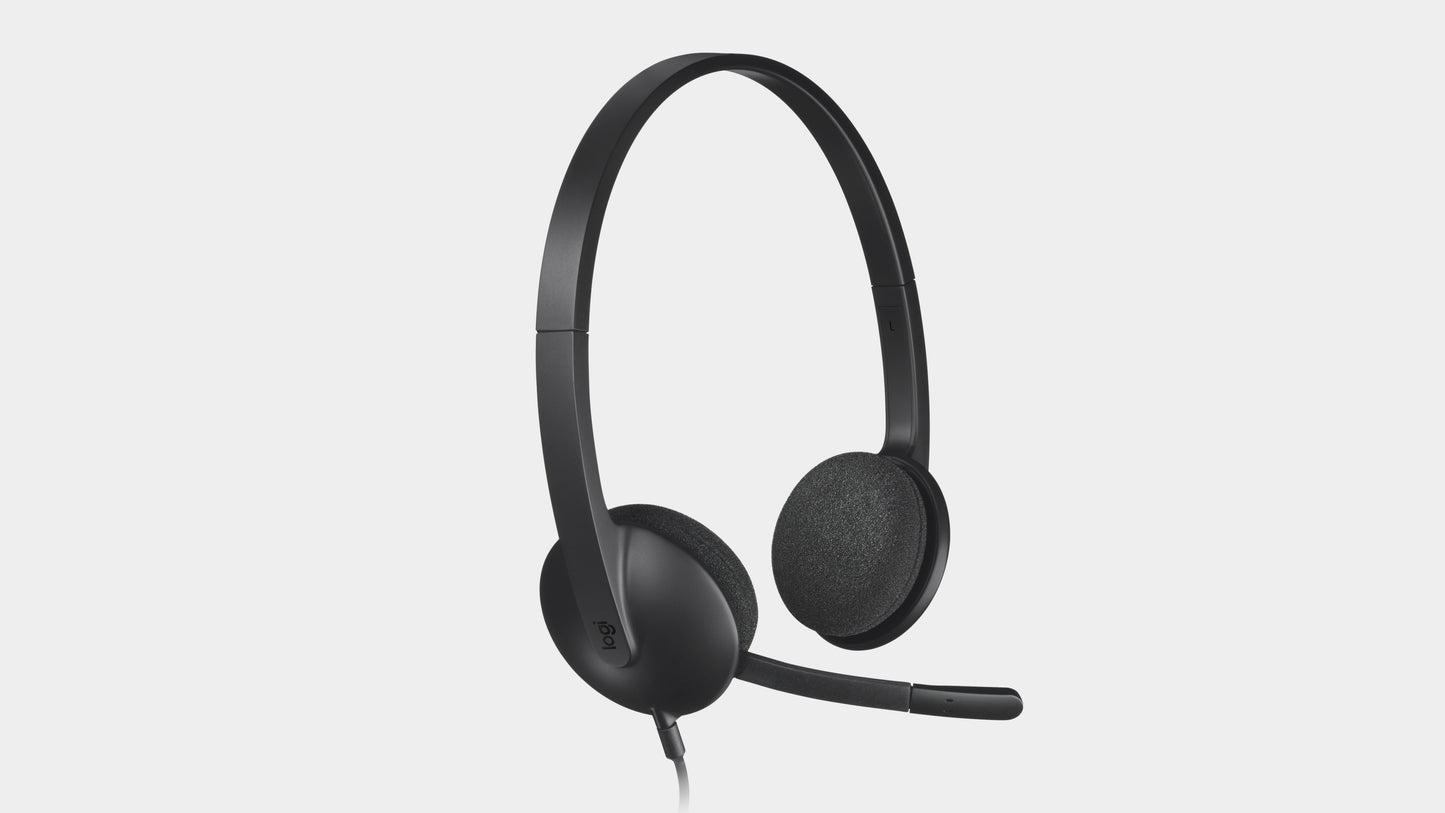 Logitech H340 USB Headset front view — available in Kenya at Trewrld KES 7,450, M-Pesa & free Nairobi delivery