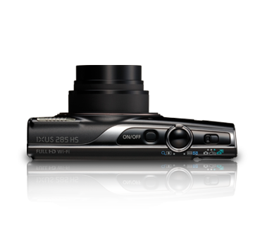 Canon IXY 650 camera, front view with lens extended
