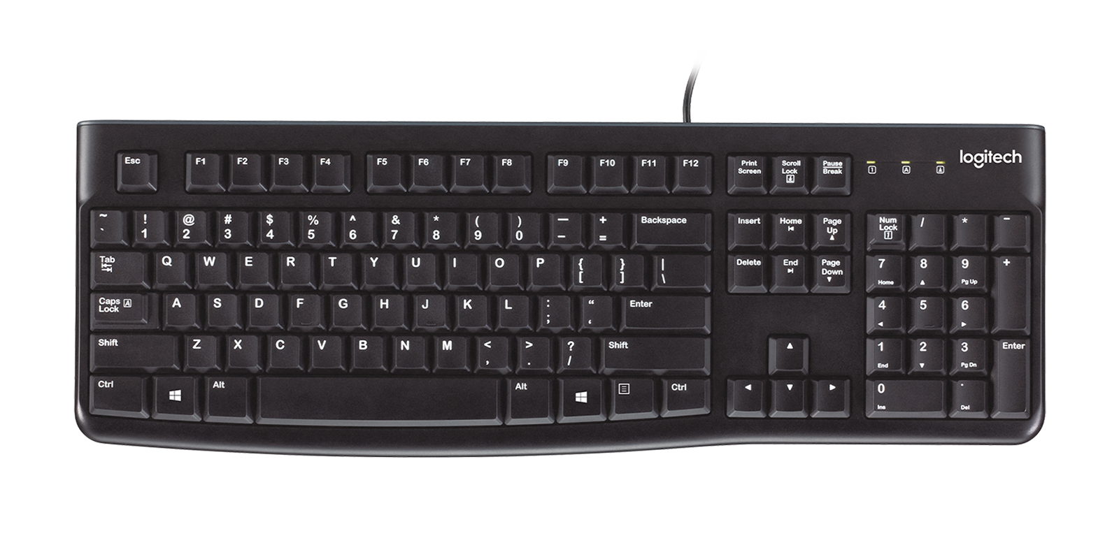 Logitech K120 front view — available in Kenya at Trewrld KES 6,200, M-Pesa & free Nairobi delivery
