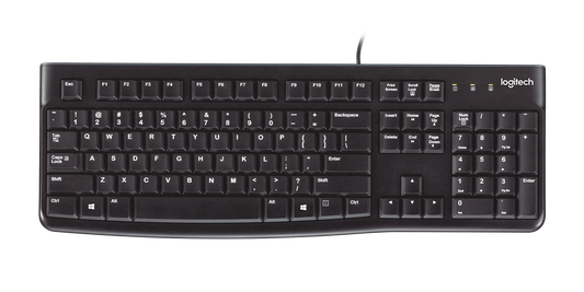 Logitech K120 front view — available in Kenya at Trewrld KES 6,200, M-Pesa & free Nairobi delivery