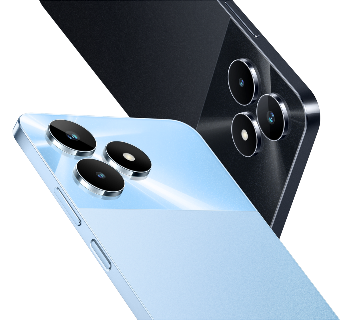 Realme Note 50 in Sky Blue and Midnight Black, official product shot
