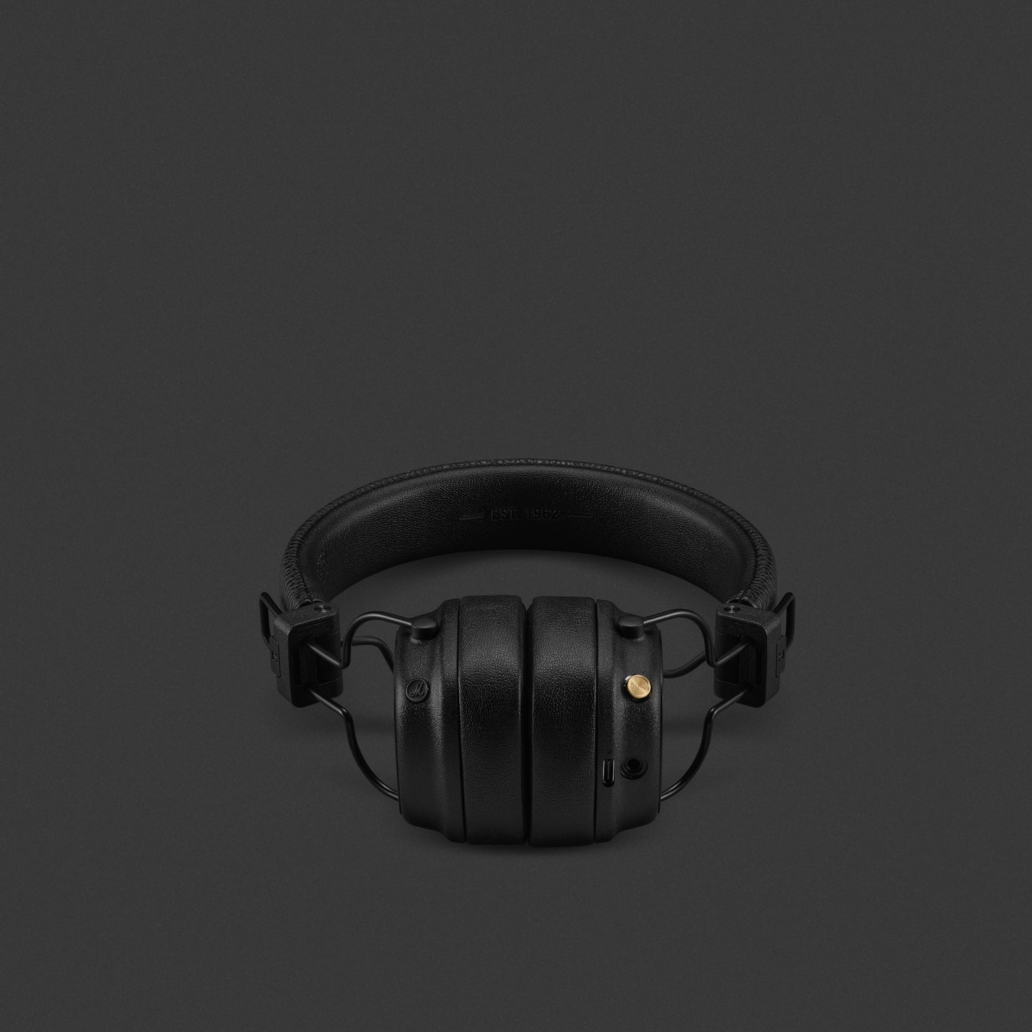 Marshall Major V Black headphones folded flat