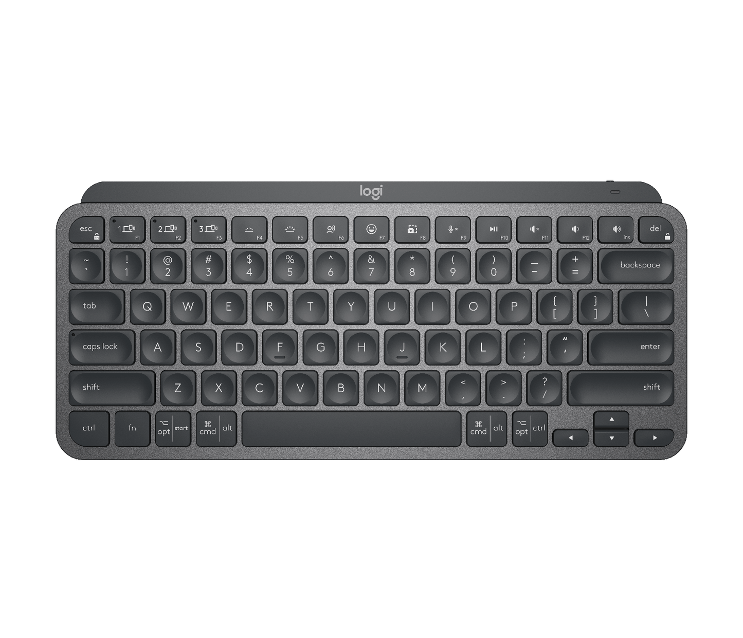 Logitech MX Keys Mini front view — available in Kenya at Trewrld KES 19,300, M-Pesa & free Nairobi delivery