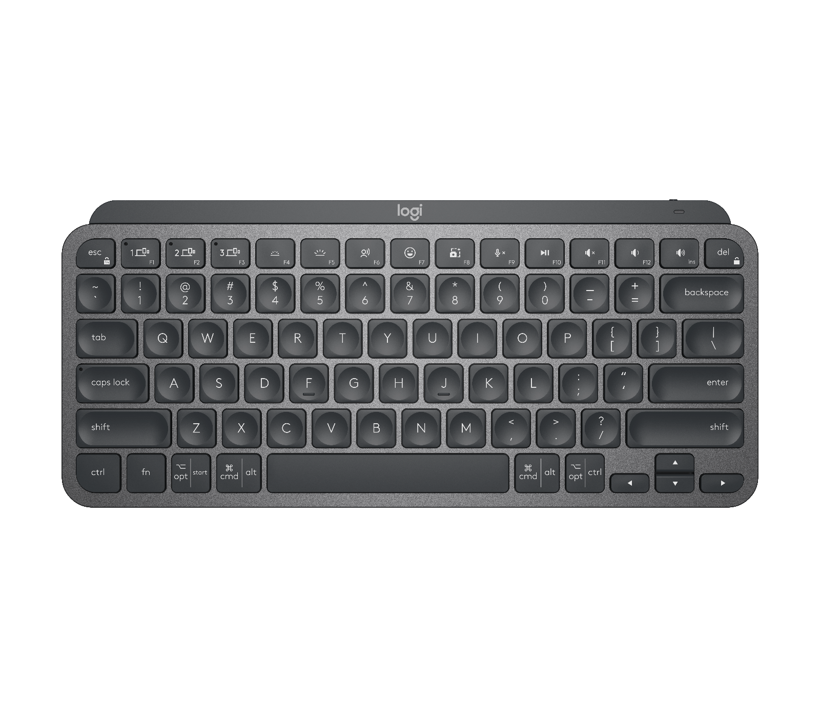 Logitech MX Keys Mini front view — available in Kenya at Trewrld KES 19,300, M-Pesa & free Nairobi delivery