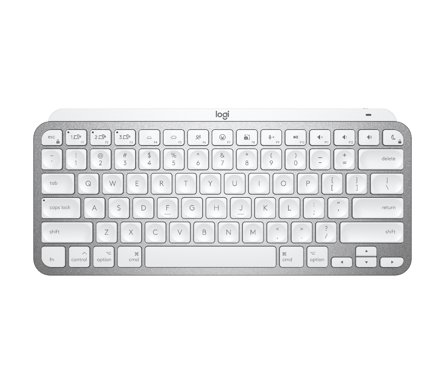 Logitech MX Keys Mini side view — available in Kenya at Trewrld KES 19,300, M-Pesa & free Nairobi delivery
