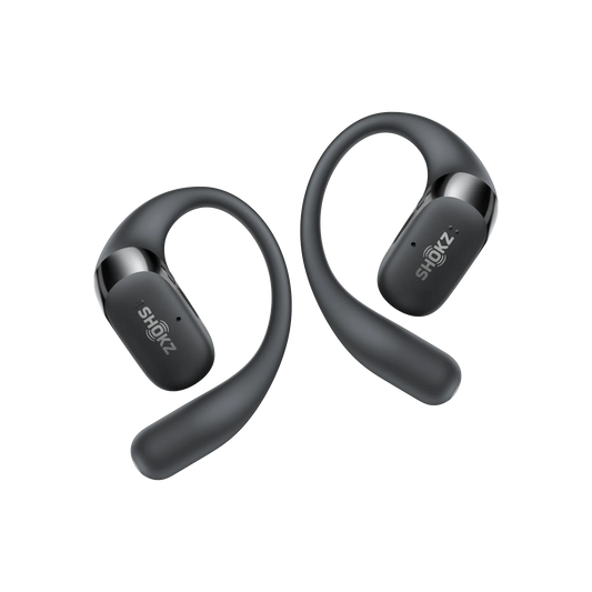 Shokz OpenFit 2 open-ear earbuds in Black - hero shot