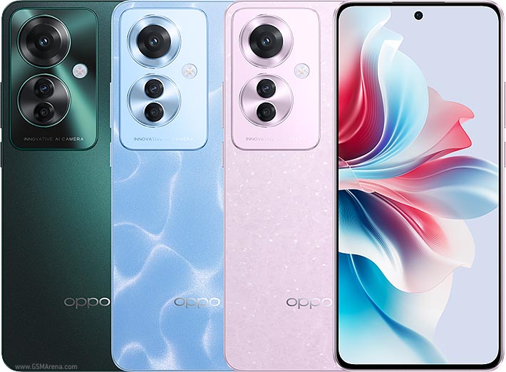 OPPO Reno11 F 5G official photo, additional angle (via GSMArena)