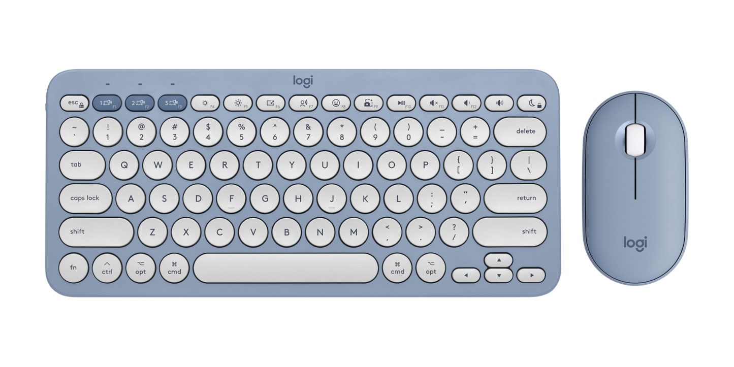 Logitech Pebble 2 Combo side view — available in Kenya at Trewrld KES 11,800, M-Pesa & free Nairobi delivery