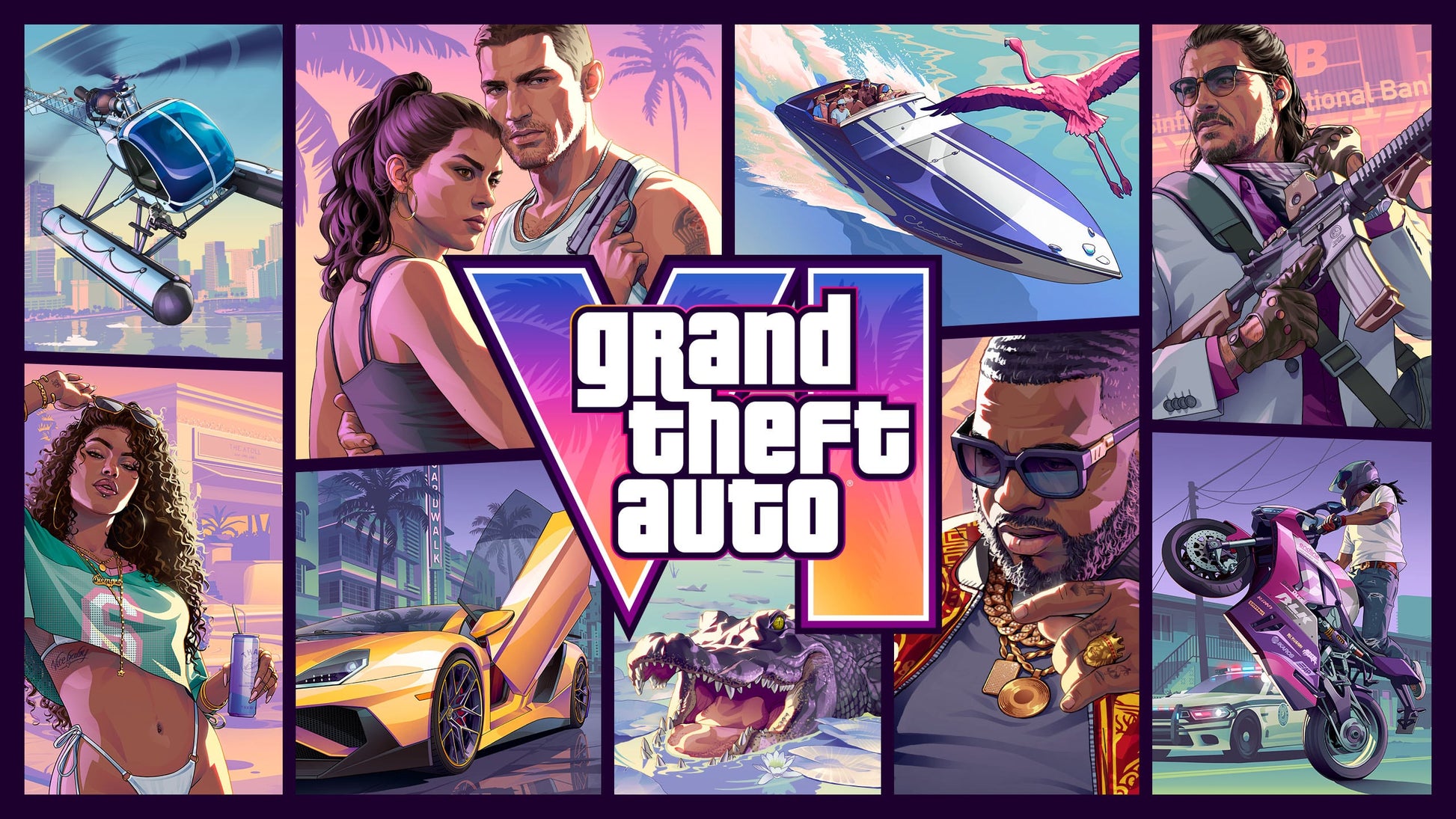 Grand Theft Auto VI Vice City poster art