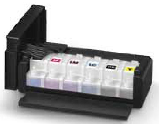 Epson L805 refillable ink tank system close-up - official Epson product image