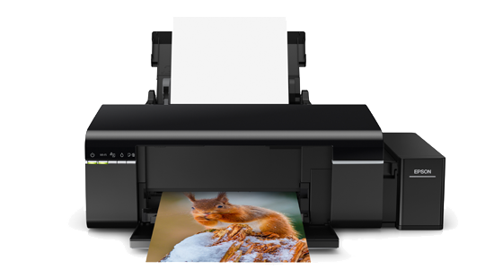 Epson L805 Wi-Fi photo ink tank printer, front view - official Epson product image