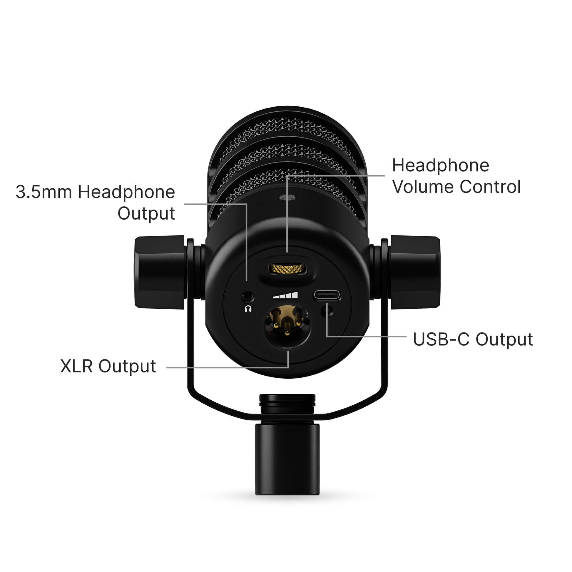 RODE PodMic USB XLR and USB-C dual input diagram