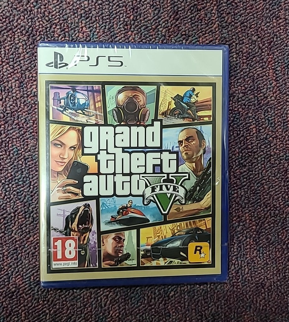 Sony PS5 GTA V front view — available in Kenya at Trewrld KES 8,000, M-Pesa & free Nairobi delivery
