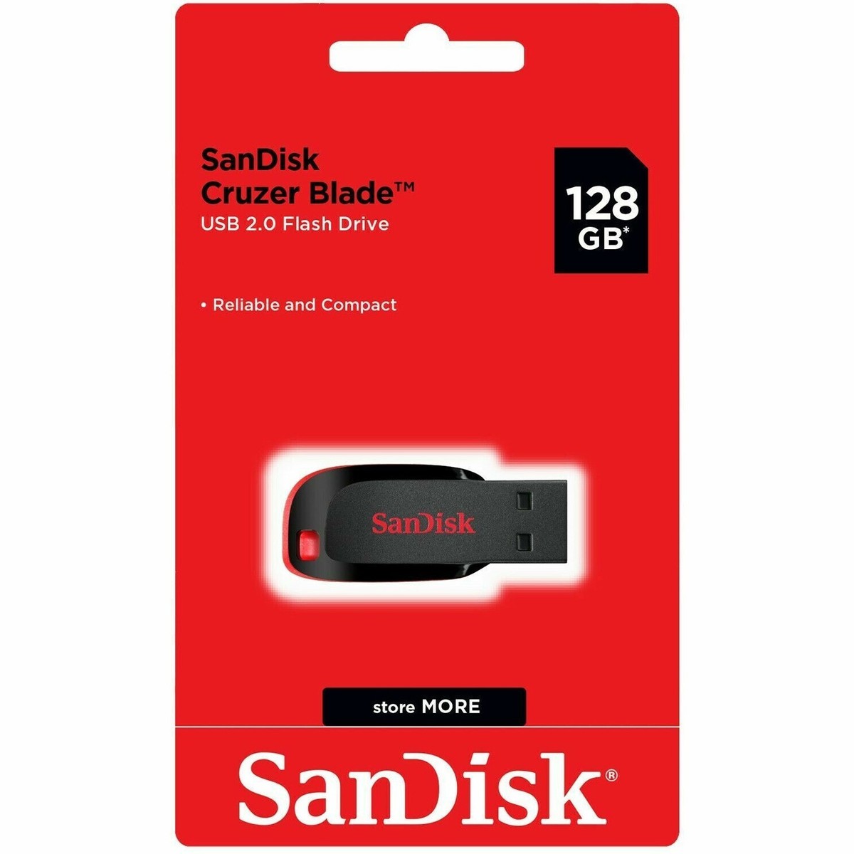 SanDisk 128GB Cruzer Blade front view — available in Kenya at Trewrld KES 6,800, M-Pesa & free Nairobi delivery