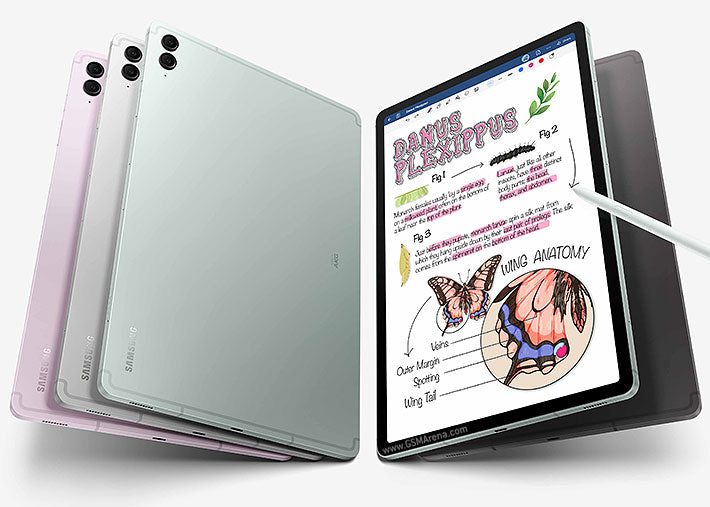 Samsung Galaxy Tab S9 FE+ official product photo, angle 2, via GSMArena