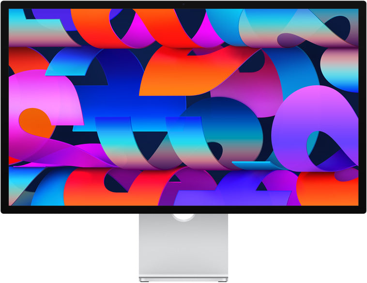 Apple Studio Display 27-inch 5K Retina display front view on a desk