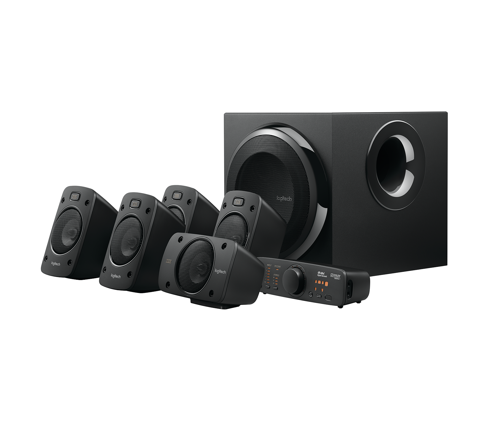 Logitech Z906 5.1 1000W Speaker front view — available in Kenya at Trewrld KES 50,000, M-Pesa & free Nairobi delivery